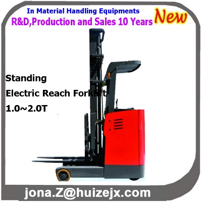 1.5T New Standing Reach Truck Electric Powered Forklift