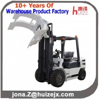 China Popular 4 Wheel Electric Forklift Truck with Paper Roll Clamp